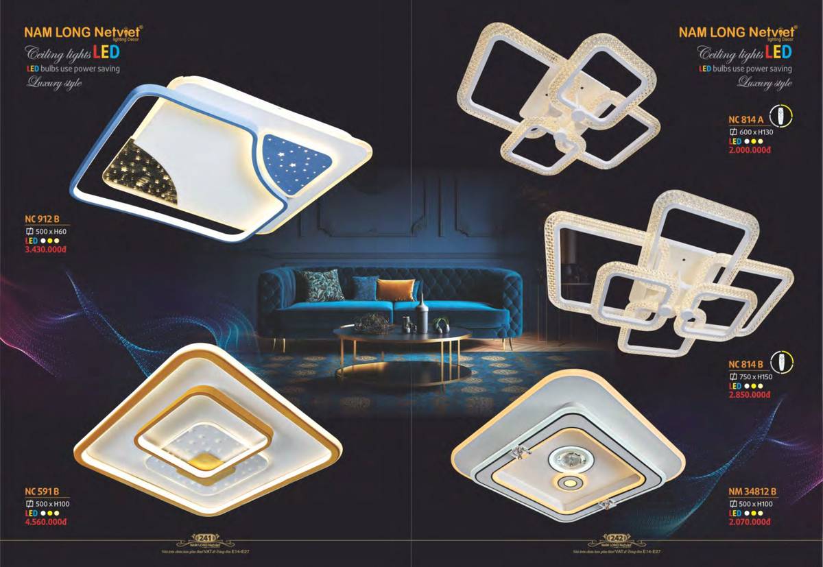 Đèn trang trí NAM LONG Catalogue và Bảng giá tại Bình Dương /Page 15